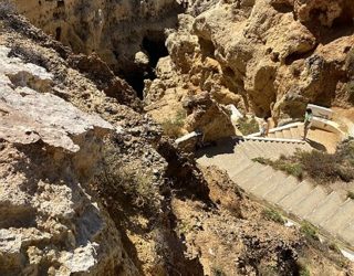 strandwandeling op de kliffen