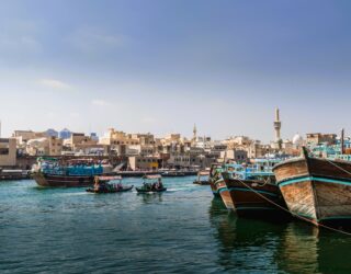 Zicht op het oude Dubai