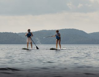 Waterpret op het meer Saint-Alexis