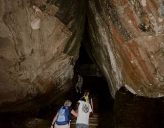 Binnen in de leeuwenrots