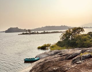 Op eilandje in Gal Oya