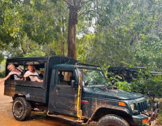 Op jeepsafari olifanten en waterbuffels spotten