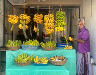 Bananen op markt in Kandy